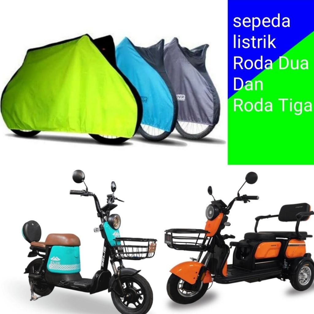 SOLAROIS  Sarung Cover Sepeda listrik motor listrik Roda dua waterproof