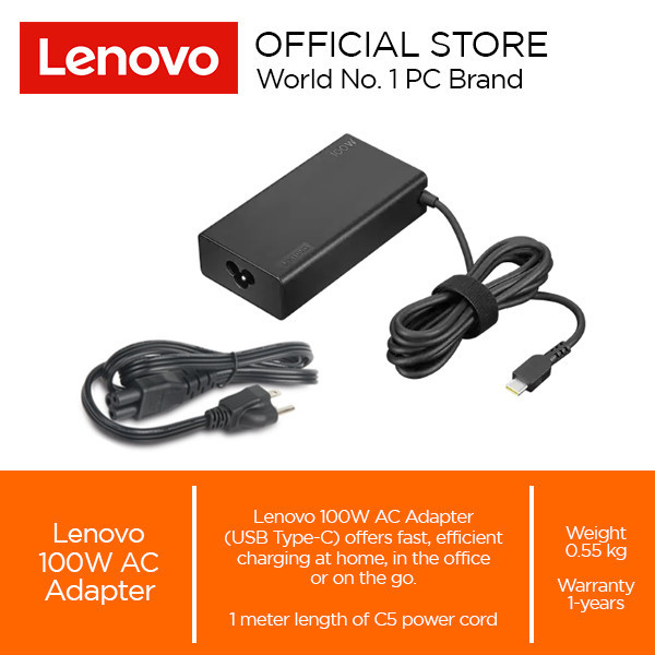 Lenovo 100W AC Adapter USB Type C