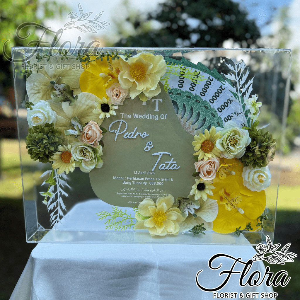 Bingkai Mahar Pernikahan Akrilik Murah- Mini Lilac- Mahar Pernikahan / Pigura Mahar Modern Elegan