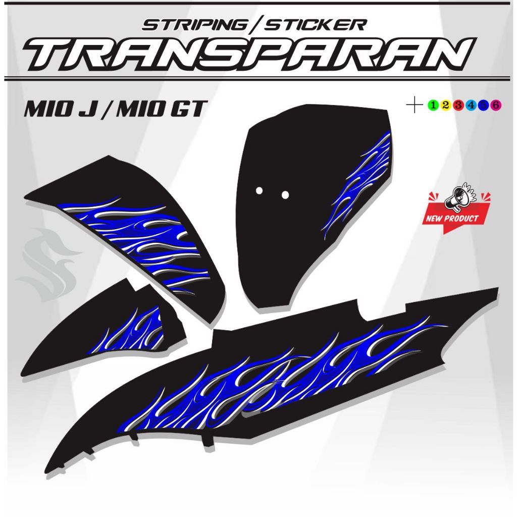 VARIASI STRIPING STIKER TRANSPARAN MIO GT / MIO J 115 VARIASI STIKER