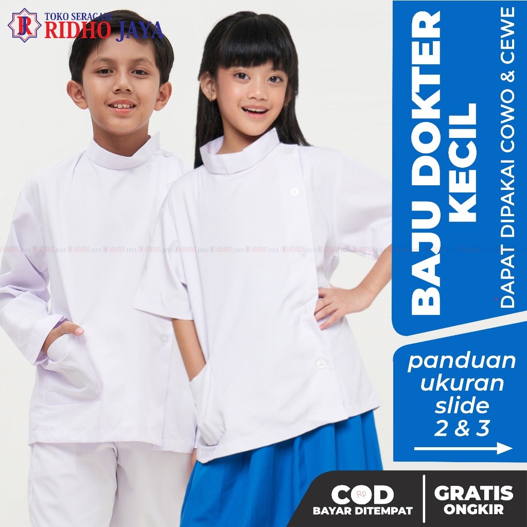 CLEARSHOP RIDHO JAYA - Baju Dokcil Baju Dokter Kecil / Dokcil Baju Profesi Baju Uks Baju SD Seragam 