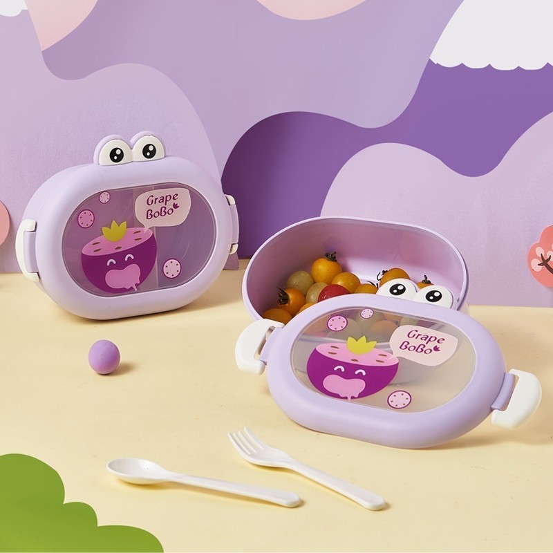 KY Lunch Box Kotak Makan Anak Lucu / Lunch Box Anak Lucu Include Sendok Garpu Material PP