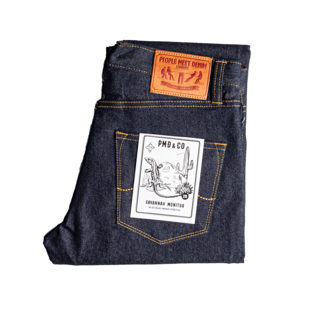 PROMO TERMURAH PMD & CO - SAVANNAH MONITOR - 14 oz - Blue Indigo - Stretch - Denim Selvedge Accent -
