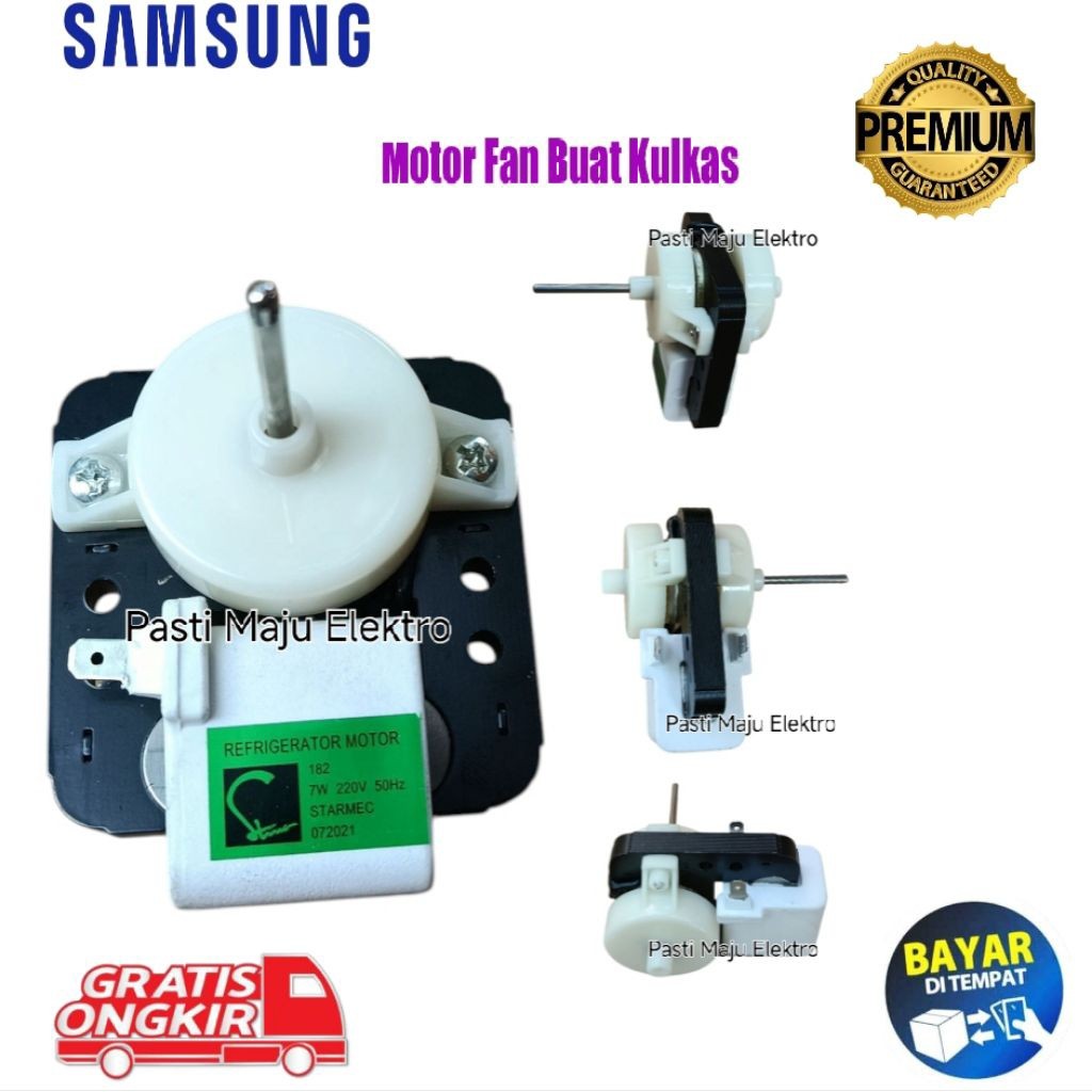 Motor Fan Kulkas Samsung 2 Pintu AC 220V+ 7Watt- Dinamo Kipas-Pendingin Kulkas Freezer-Universal