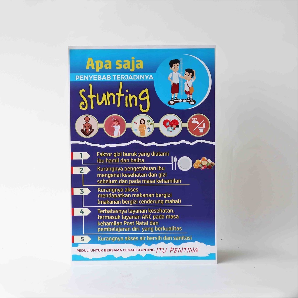 Poster Penyebab Stunting, Poster Edukasi Stunting