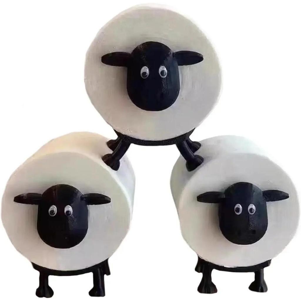Paper Towel Holder,Sheep Toilet Paper Holder,Cute Paper Towel Storage Rack,Toilet Paper Storage,Crea