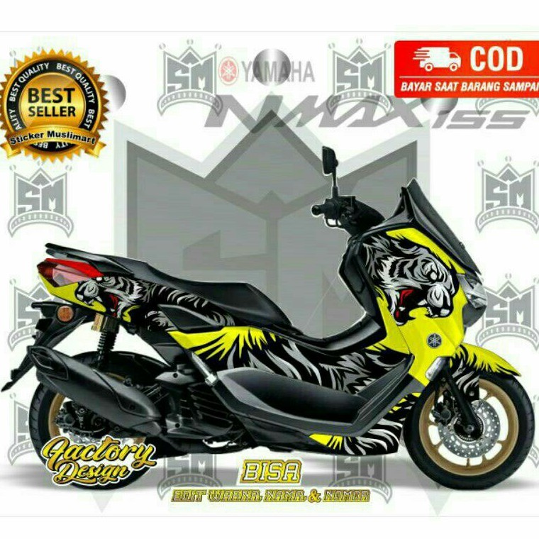 Setiker Motor Decal sticker All new nmax 2020 Macan Yellow fullbody Murah Berkwalitas