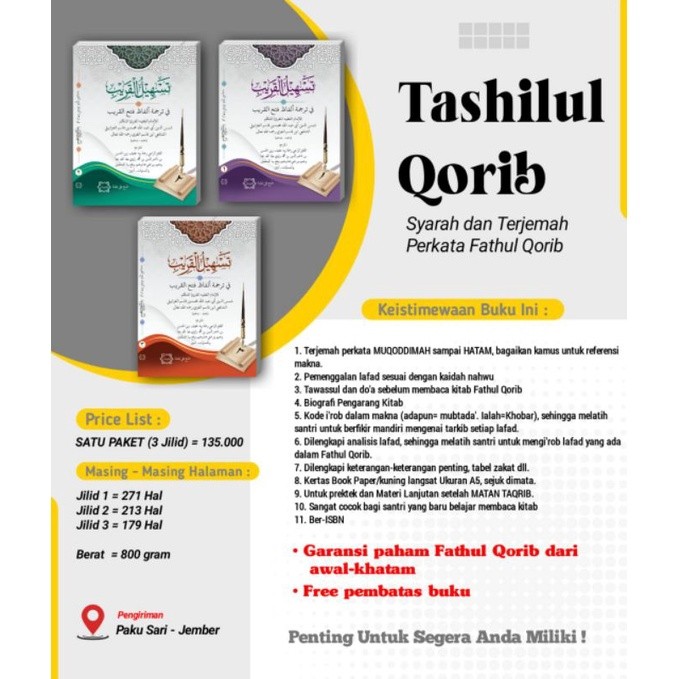 Terjemah Fathul qorib lengkap Terjemah Perkata Fathul Qorib Tashilul Qorib Kitab Fiqh