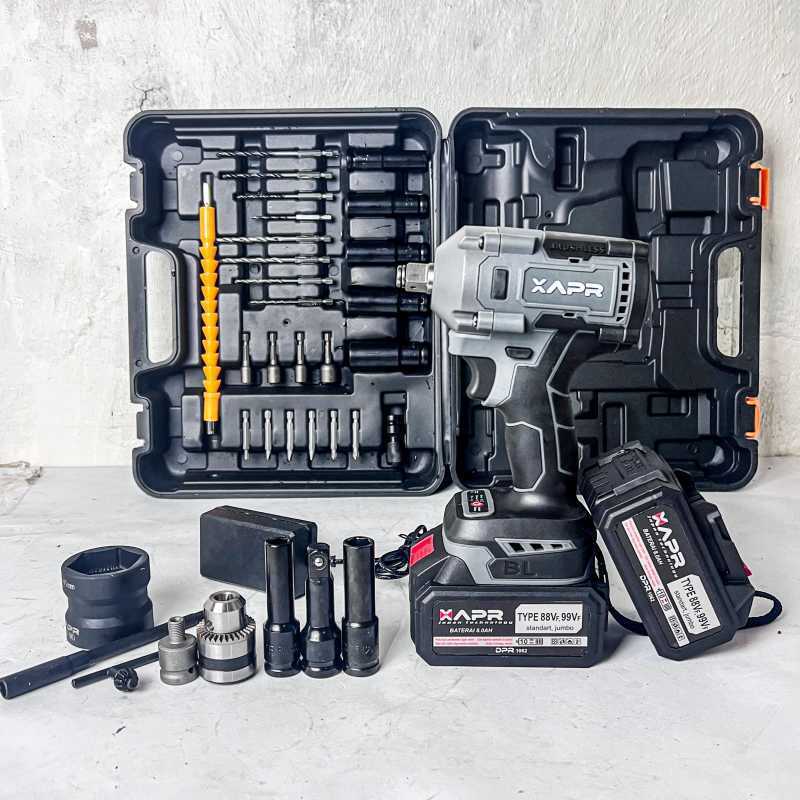 APR Impact Wrench Cordless JUMBO 600NM Impact Baterai Brushless Impek Buka Baut Mobil CVT Honda Yama