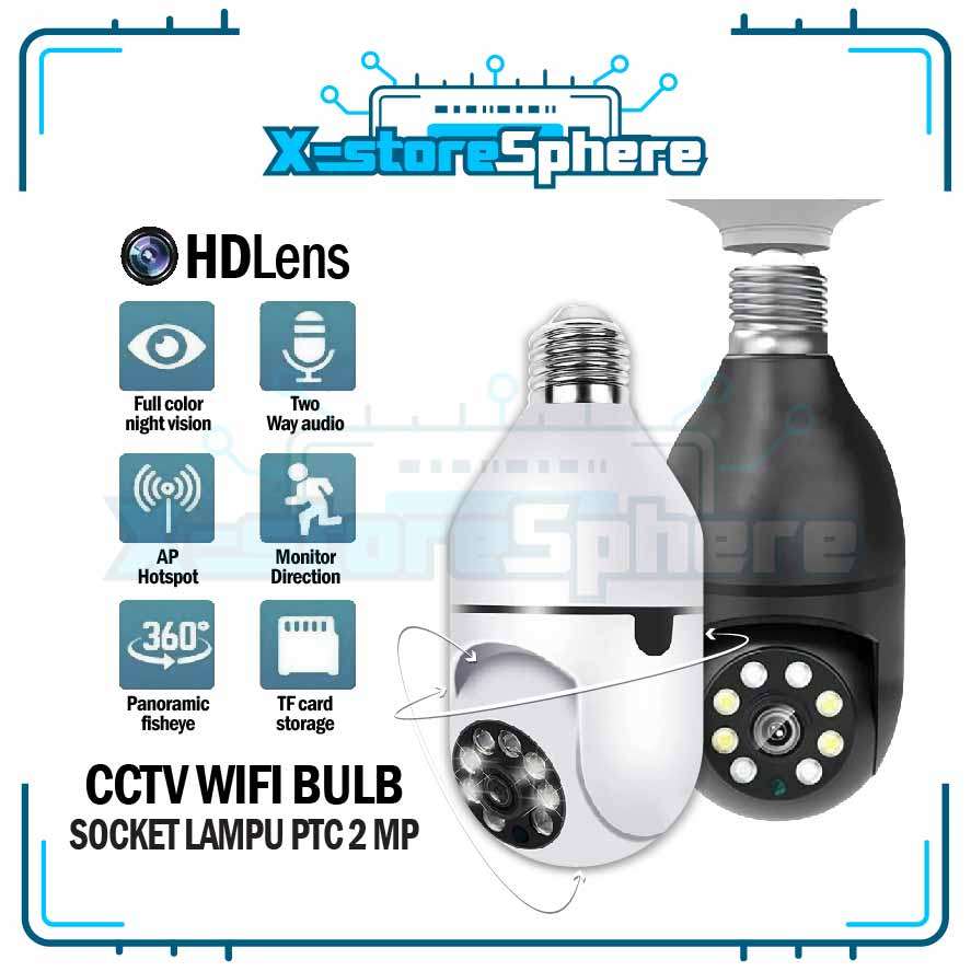 CCTV PTZ CAMERA WIFI Dome Model Lampu  CCTV - Dengan LED BOHLAM CCTV