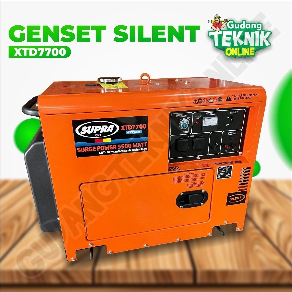 (XTD-7700 SUPRA) Mesin Genset Silent DIESEL 5000 Watt XTD7700 SUPRA / Power Generator Gasoline SOLAR