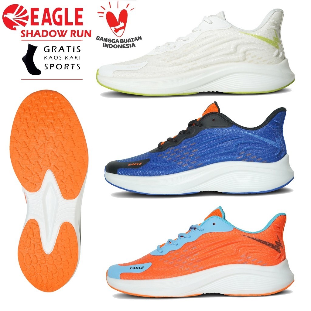 Sepatu Running Eagle Shadow Run Original Sepatu Olahraga Joging Senam Lari Merk Eagle Terbaru