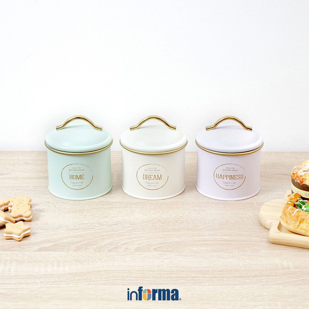 Informa 700 ml Set 3 Pcs Virla Stoples - Mix Toples Jar Wadah Makanan Food Container