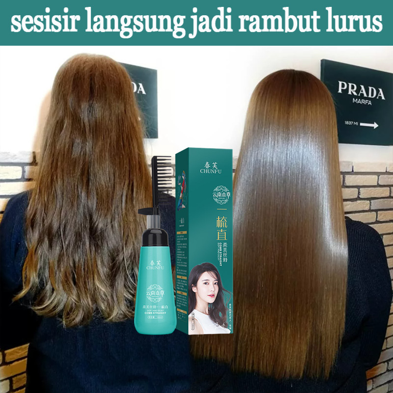 COD Smoothing Rambut Cream 180ml Krim Pelurus Permanen Alat Pelurus Rambut Tanpa Salon Memperbaiki R