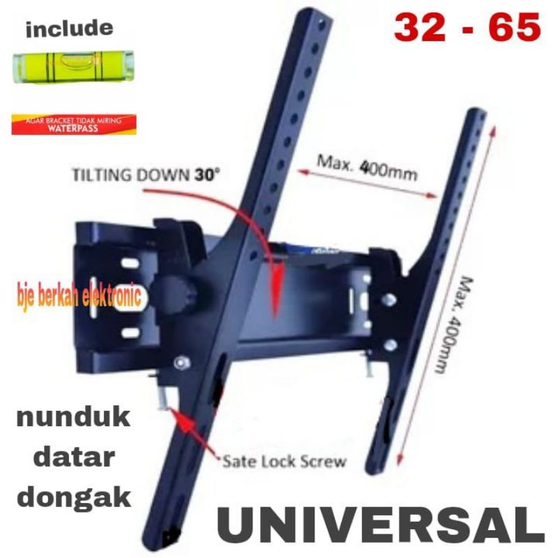 bracket tv samsung sharp lg 55 60 65 inch SUPER TEBAL universal