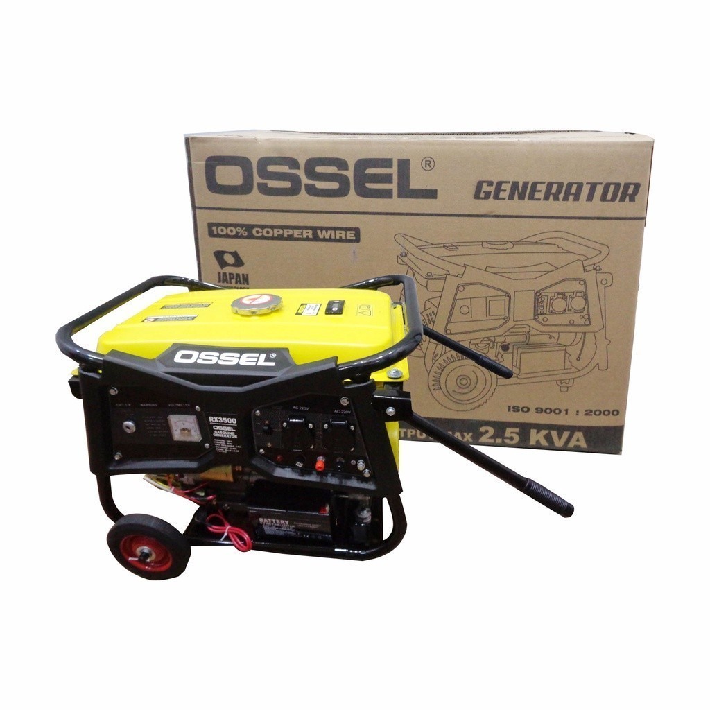 OSSEL Generator listrik 2000 watt doubel stator 4 tak RX3500 OSSEL