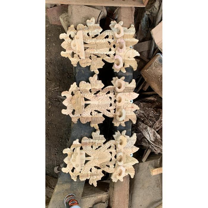 blawong keris ukir naga kembar dari kayu jati  mentah ukir alus dan ukir burung kembar bkKeris sengk
