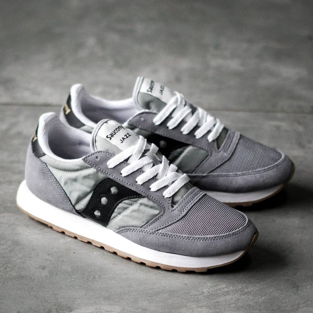 BON Saucony Jazz Vintage Grey Black / Sepatu Pria-Wanita / Sepatu Olahraga / Sepatu Sneakers / Sepat