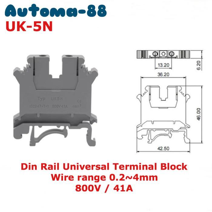 Feed-Through Terminal Block UK5 UK5N UK-5 UK-5N Bukan Phoenix Contact