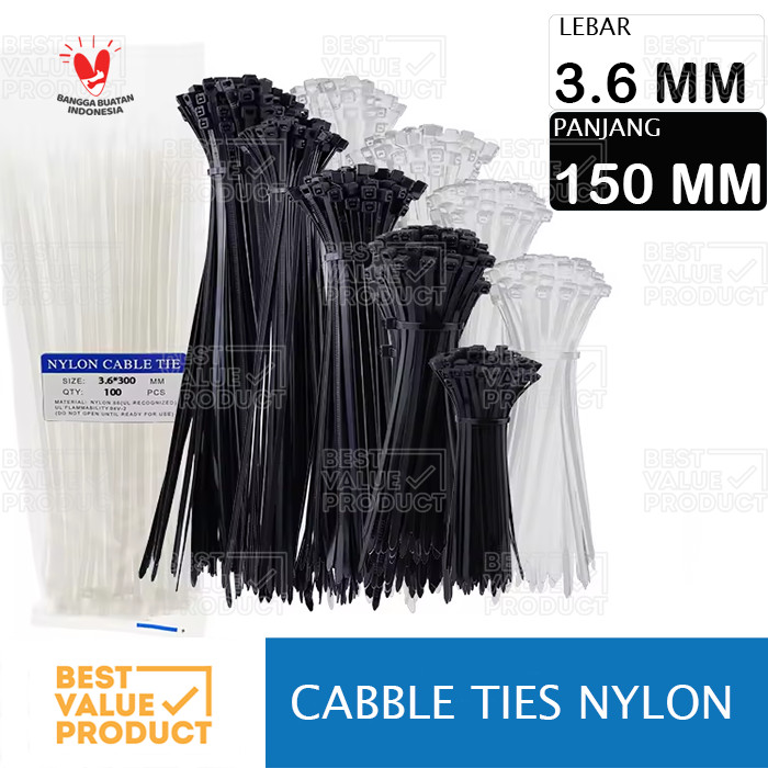 Cable Ties 3.6mm x 150mm / kabel ties 3.6 x 15 cm