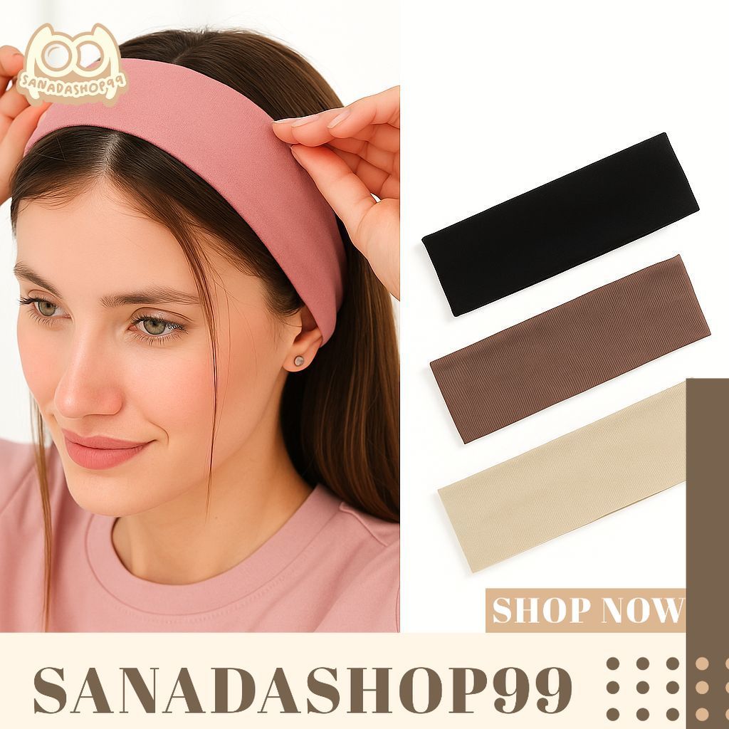 (ACC191)Bandana Kain Sport Wanita Y2K Headband Korean Style Bando Kain Bandana Sport Wanita