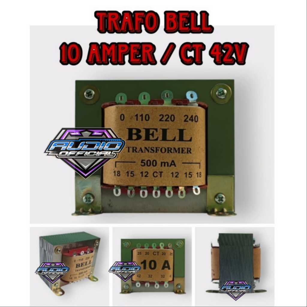 Travo 10 Amper Merk BELL Transformer / Trafo 10A CT 42V Tembaga Murni