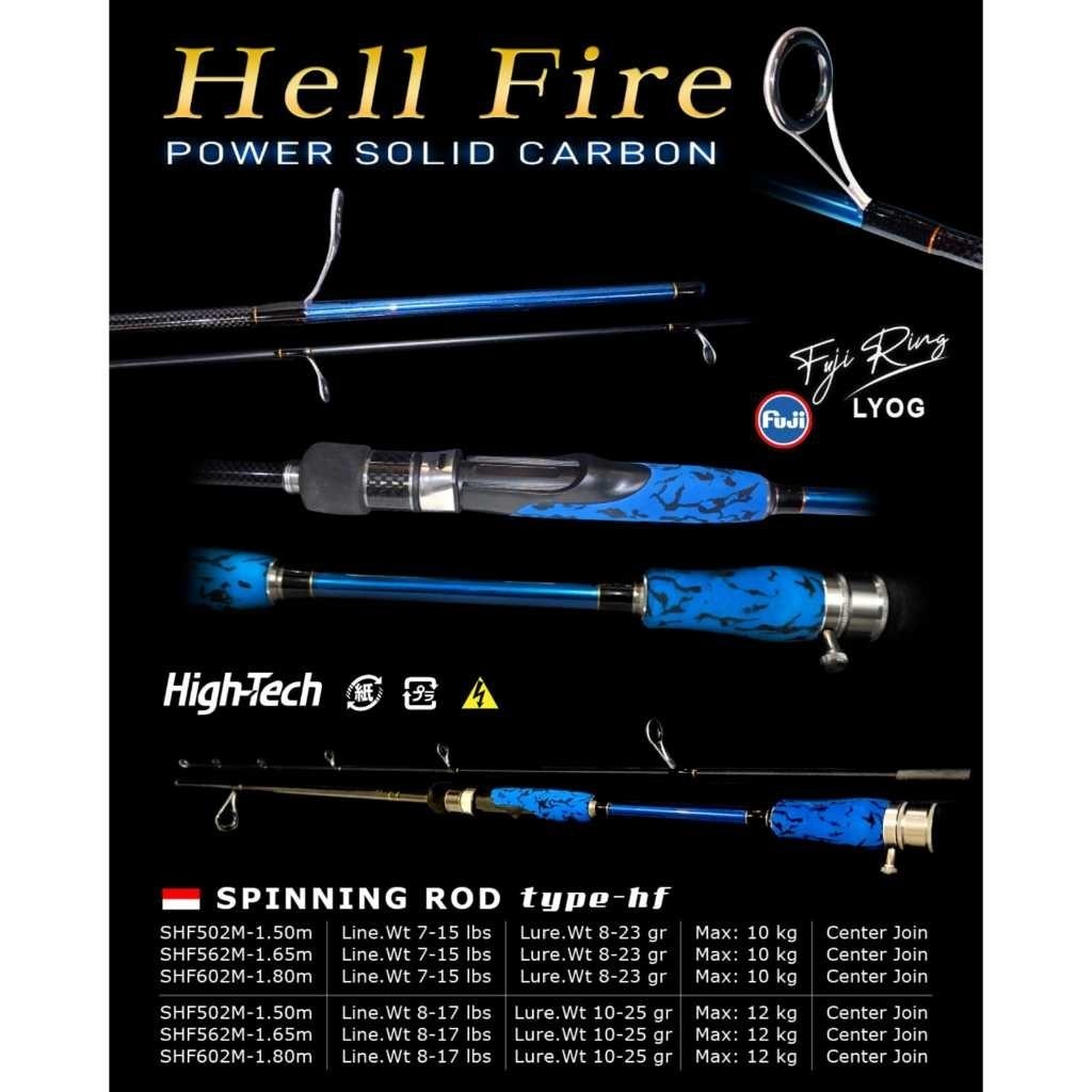 ( DISKON ) Joran Pancing Hell fire Gagang Japan style Loreng 150CM-180CM Action 15lbs&17lbs Marit At