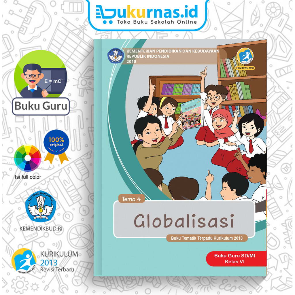 Buku Panduan Guru Tematik SD/MI Kelas 6 Tema 4 Globalisasi K13 Revisi Terbaru