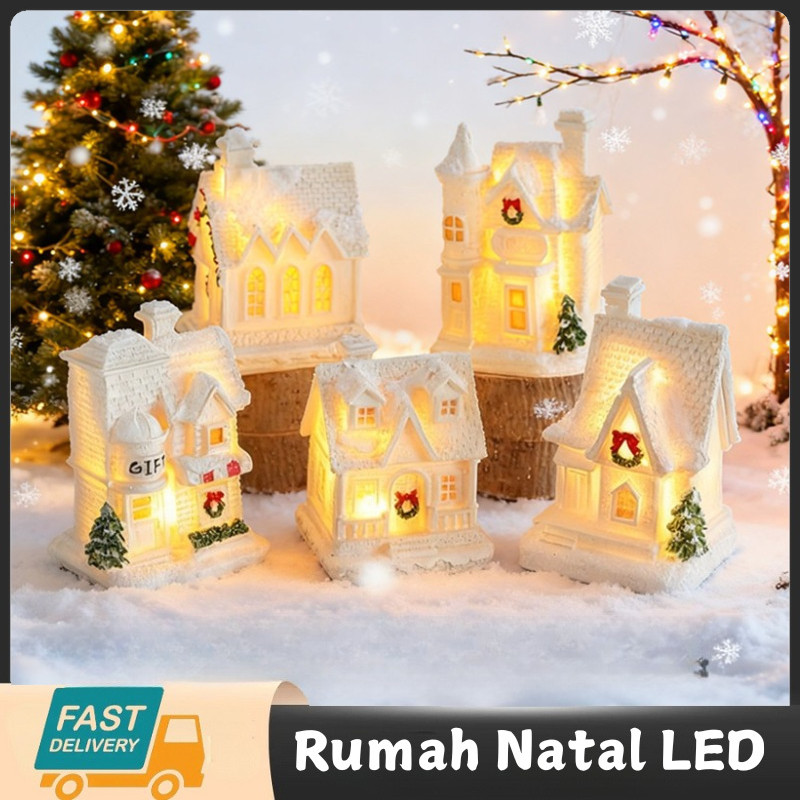 Dekorasi Natal Rumah LED Aksesoris Rumah Aksesoris Natal Rumah Natal LED Aksesoris Miniatur Natal Ak