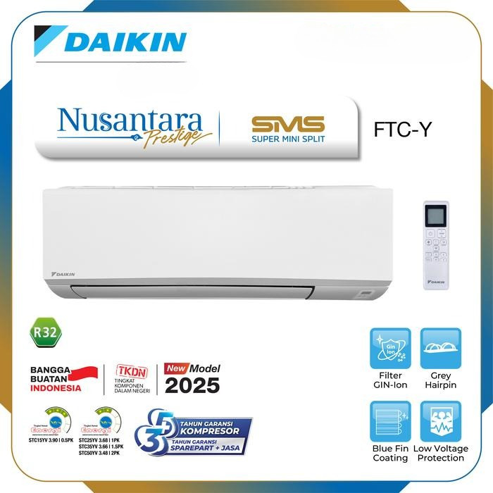 AC DAIKIN STANDART 1 PK 1PK FTC25 FTC25Y Nusantara Prestige FTC 25Y 25 Y
