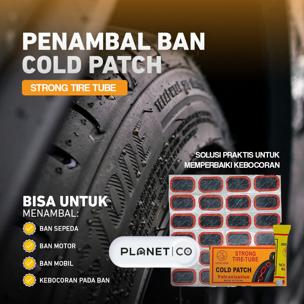 PLANET CO | Penambal Ban TipTop Dalam Tubeless Cold Patch | Tip Top Sepeda Mobil Motor Medium & Larg
