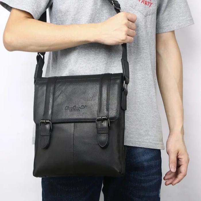 tas selempang pria kulit asli leather branded tas pria selempang 1223