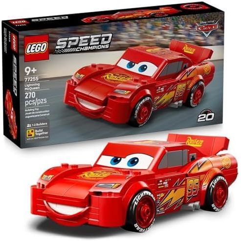 Lego Speed Champions Lightning Mcqueen Toy - Disney Pixar Cars Building Blocks For Kids