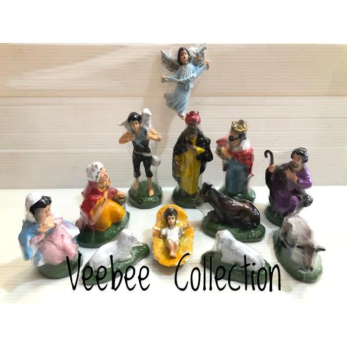 Patung kelahiran yesus/ Diorama / hiasan pohon natal/ patung yesus