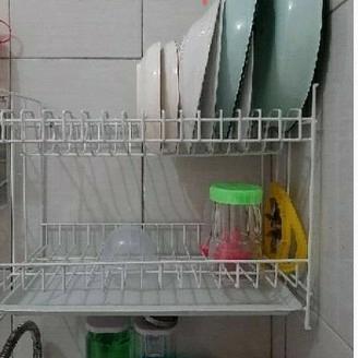 Rak piring rose 394 T/rak piring rose 2 susun +tatakan