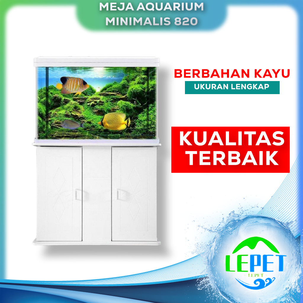 LEPET Meja aquarium minimalis 820 / Kabinet aquarium / meja aquascape / akuarium cabinet / lemari aq