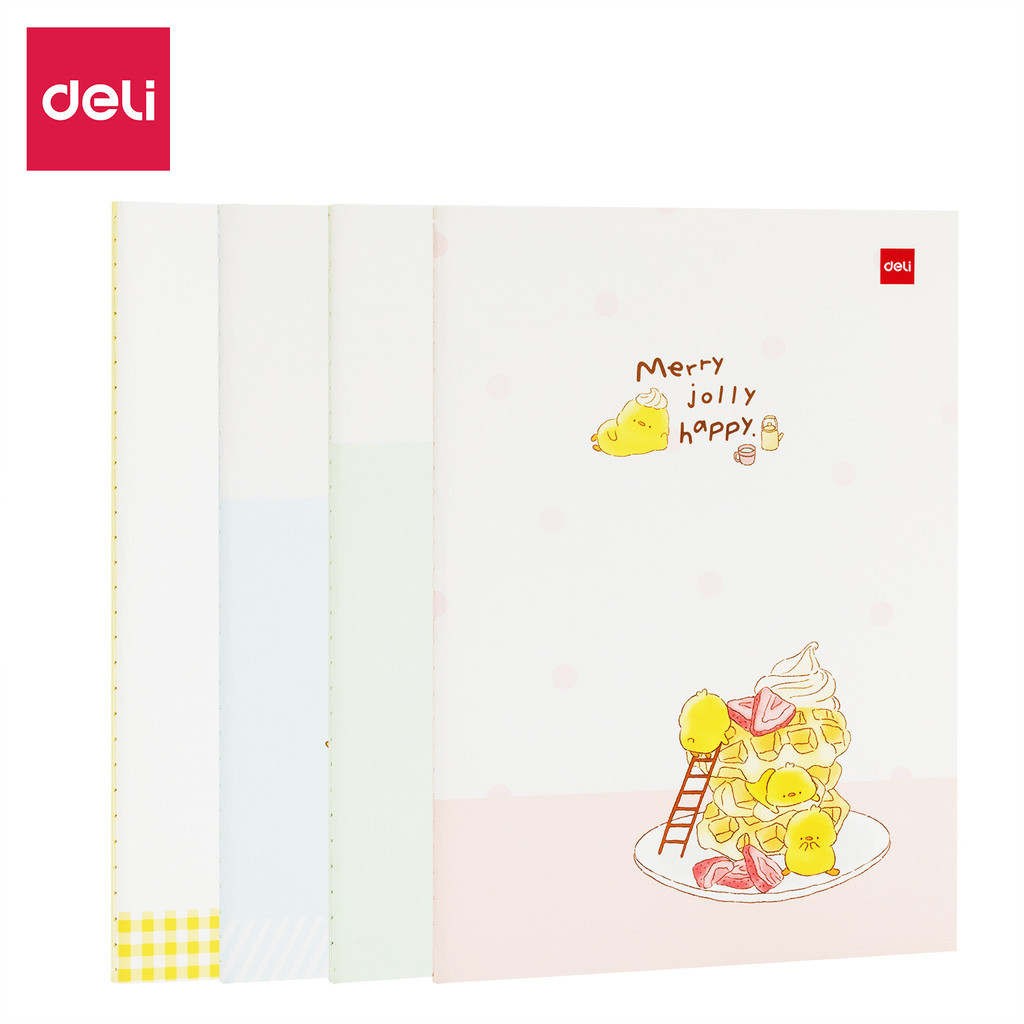 BOBOMART Deli Buku Tulis Catatan Bergaris Sewing Jahit Ruled Notebook Elegan B5 60 Lembar NB560