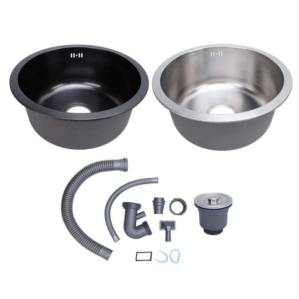 Bar Sink Kitchen Sink 304 Stainless Steel Round Single Bowl Bar Sink for Vegetable Fruit Washing shw