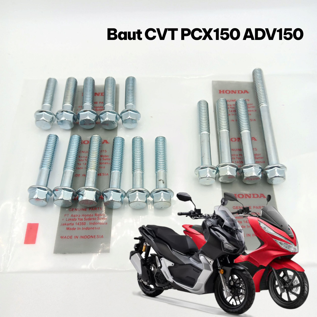 1 Set Baut Blok CVT HONDA PCX150 ADV150 Baut CVT Kunci 8 Drat 10 Original FA Motor