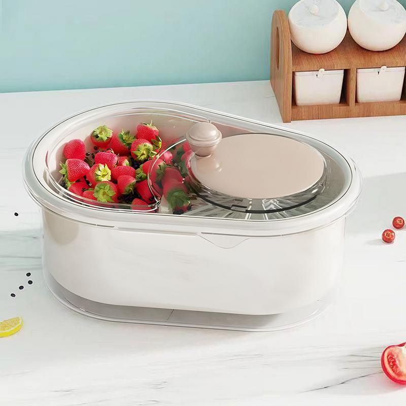 Vegetable Washer Spinner Fruit Washer Bowl Vegetable Spinner LaborSaving Food Colander Effective Cle