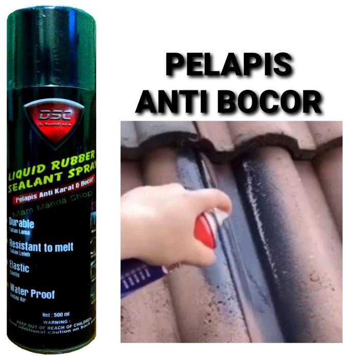 DSC Rubber Sealant Spray Cat Anti Karat / Penambal atap bocor waterproof - Hitam, 500ml