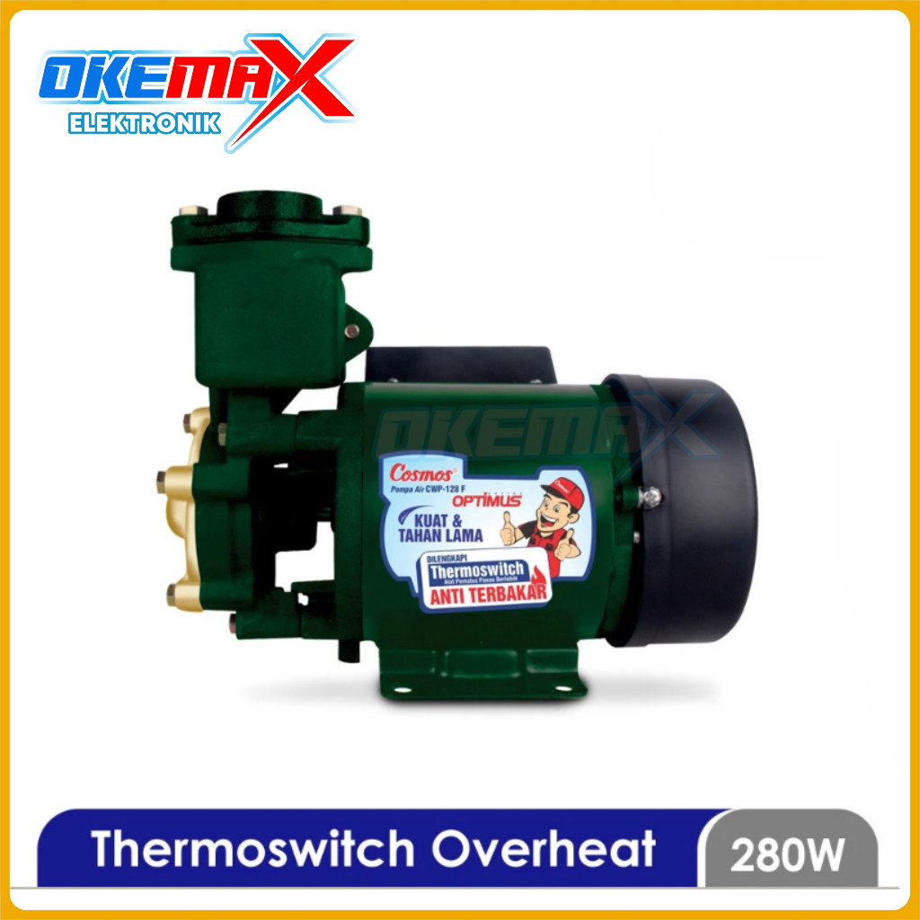 COSMOS - CWP-128 F - Pompa AIR Non Otomatis - with Overheat Protection CWP128F