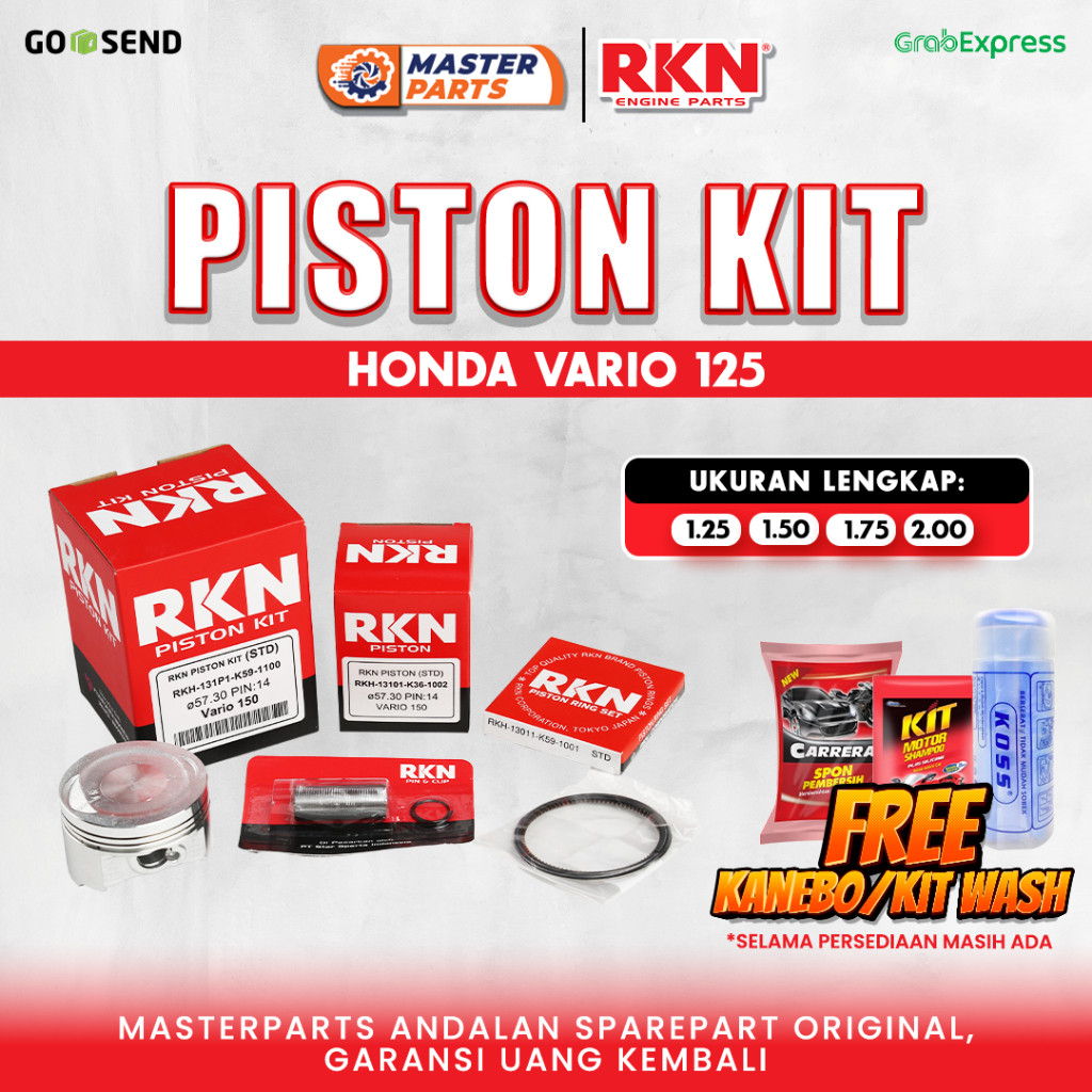 PISTON KIT RKN Vario 125 (4 Ukuran)