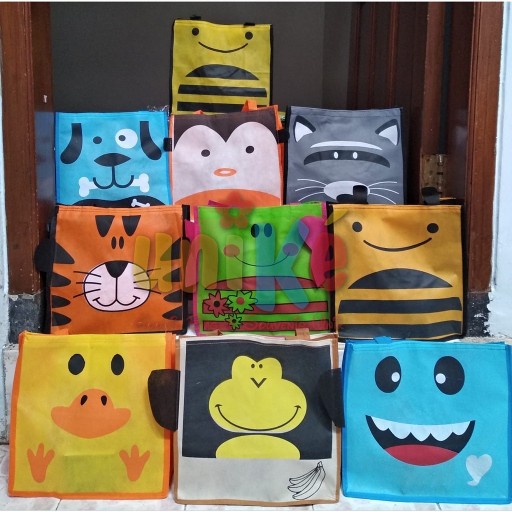 Goodie Bag Animal Tas Bingkisan Snack Ulang Tahun Anak Parcel Ultah