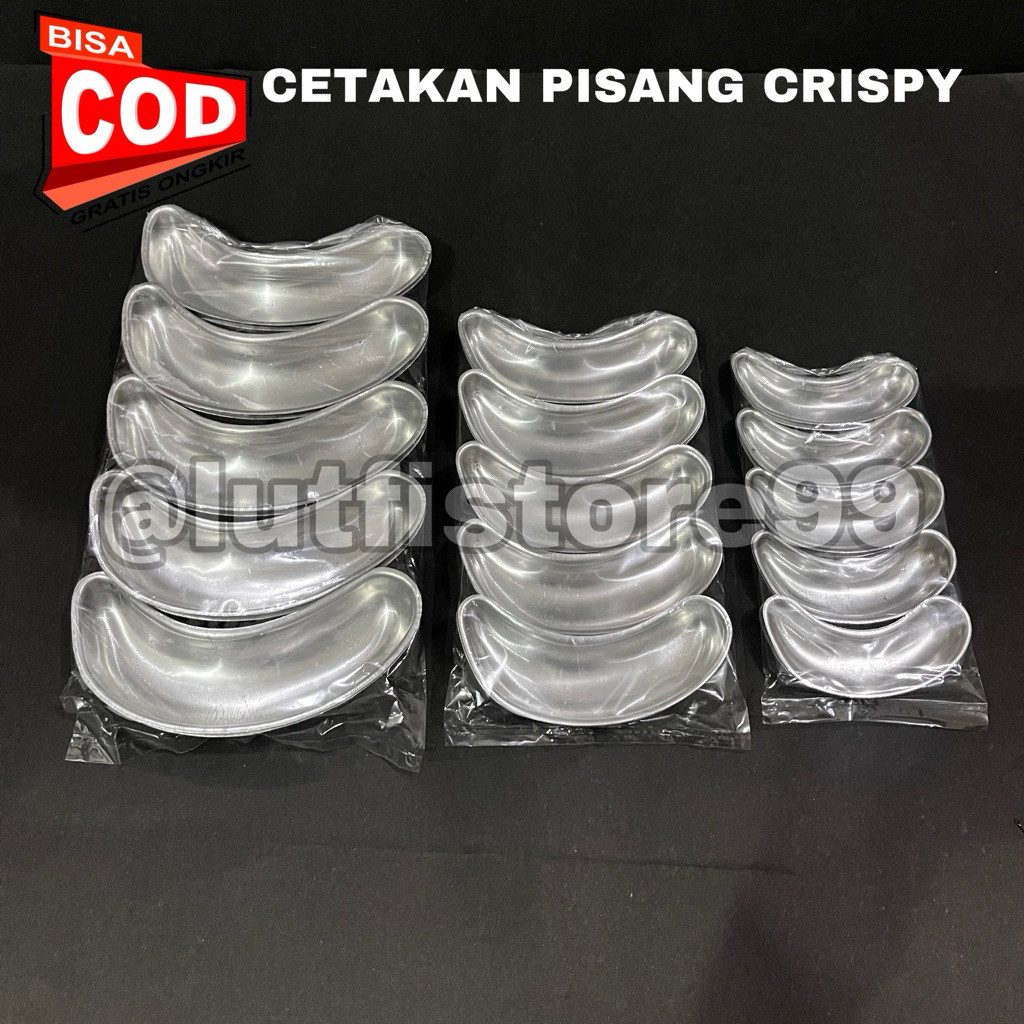 10 PCS Cetakan Pisang Banana Crispy Milk Bakar Citakan Pisang Almunium Tokyo