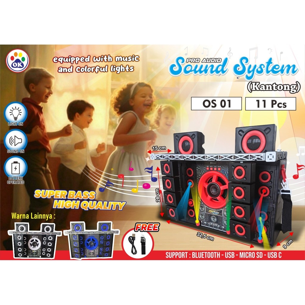 Mainan Sound System Horeg JUMBO Bluetooth USB OS01