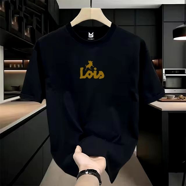 kaos pria baju kaos pria katun 100% Baju Kaos Distro Lengan Pendek Lois Silver kaos polos Kaos Hipst