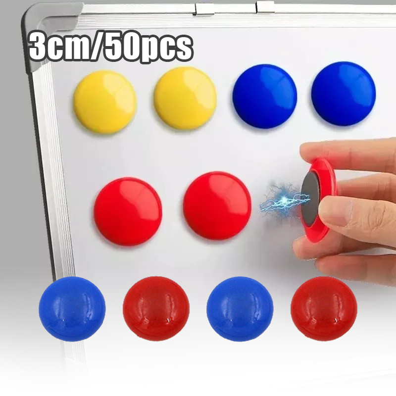 50pcs Magnet Papan Tulis Whiteboard Magnet Whiteboard Kecil Warna