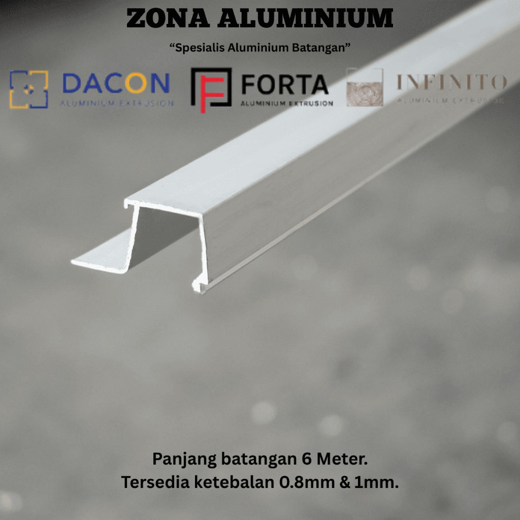 DACON FORTA INFINITO Aluminium Batangan 1828 Tutup Daun Jendela untuk Casement Window