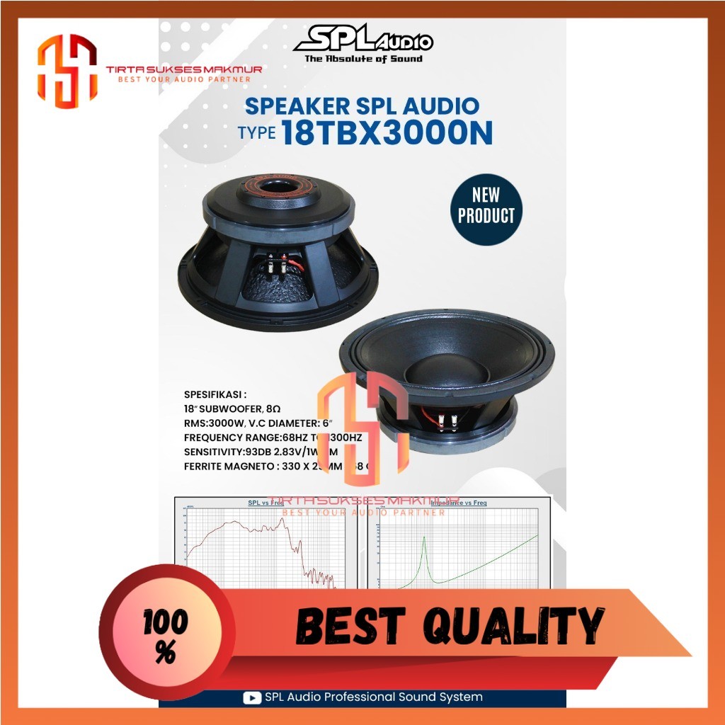 Speaker 18 Inch SPL Audio 18TBX3000N